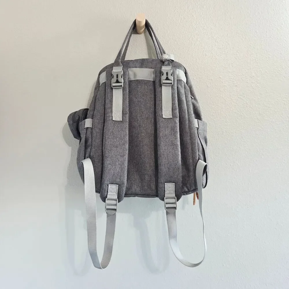 BabbleRoo Gray Baby Diaper Bag Backpack Unisex